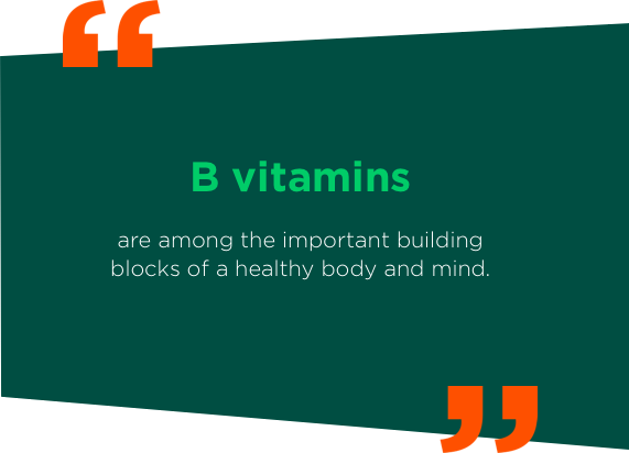 Quote – B vitamins are among the important building blocks of a healthy body and mind.
